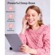 thumbnail image 5 of INFURTURE Rose Gold Active Noise Cancelling Headphones with Microphone Wireless Over Ear Bluetooth, Deep Bass, Memory Foam Ear Cups, Quick Charge 40H Playtime, for TV, Travel, Home Office, 5 of 5