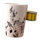 thumbnail image 5 of Cateissary Taza de cerámica, taza de café, taza de instrumento, regalo creativo, guitarra negra 1 Juegos de servir café y té tambor amarillo 10x7.5 cm, 5 of 6