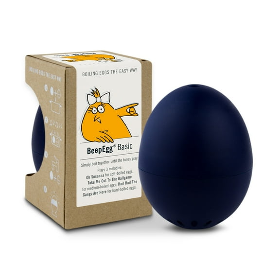 Brainstream BeepEgg Singing and Floating Egg Timer for Boiled Eggs, Blue