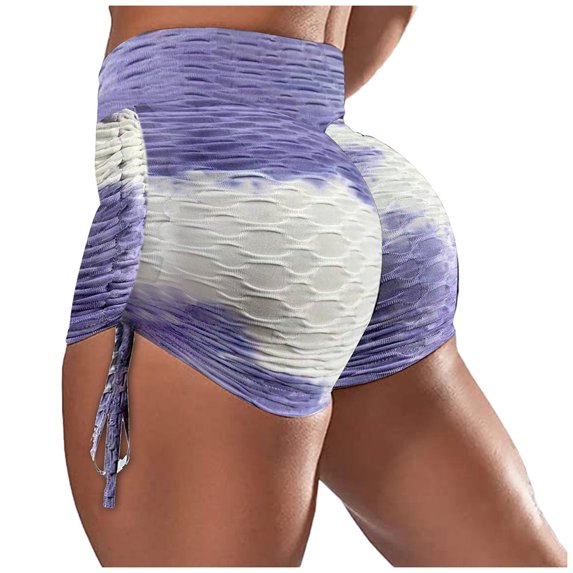 Abcnature Plus Size Shorts, Womens Athletic Shorts, Fashion Women Short Multicolor Tight High Waist Elasticity Sports Yoga, Comfy Beach Shorts, Yoga Pants, Cycling Sport Shorts White XXL