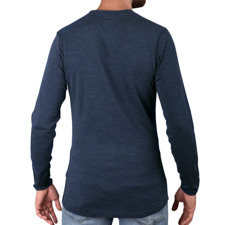 NorthWool Men's 100% Merino Wool Long Sleeve Henley Base Layer Shirt 2 –  Woolove Apparel
