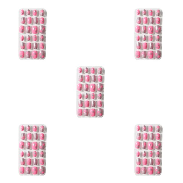 Vogacara 1 Juego de uñas para niños, punta de longitud media, estilo cuadrado, prensa mate en envolturas de palo, herramienta de belleza artificial, Type1 NO1 Vogacara CBP366478