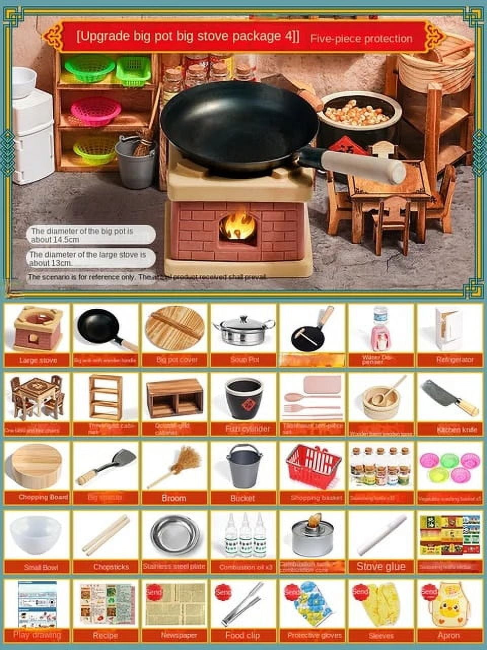 Mini Small Kitchen Toys Real Cooking Full Set Cooking Kitchenware Real Version
