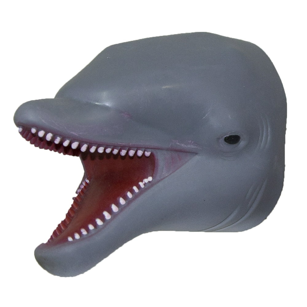 Soft Rubber Realistic 6 Inch Dolphin Hand Puppet