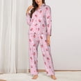 thumbnail image 2 of Lsque Floral Strawberr Pattern Long Sleeve Pajama Set for Women - Soft 2-Piece Sleepwear and Loungewear Set with Pockets, Comfy Nightwear-XX-Large, 2 of 7