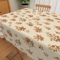 thumbnail image 4 of Vintage Orange Floral Rectangular Tablecloth,60x84 Inch,Waterproof Decorative Table Cover for Dining Room Kitchen, 4 of 7