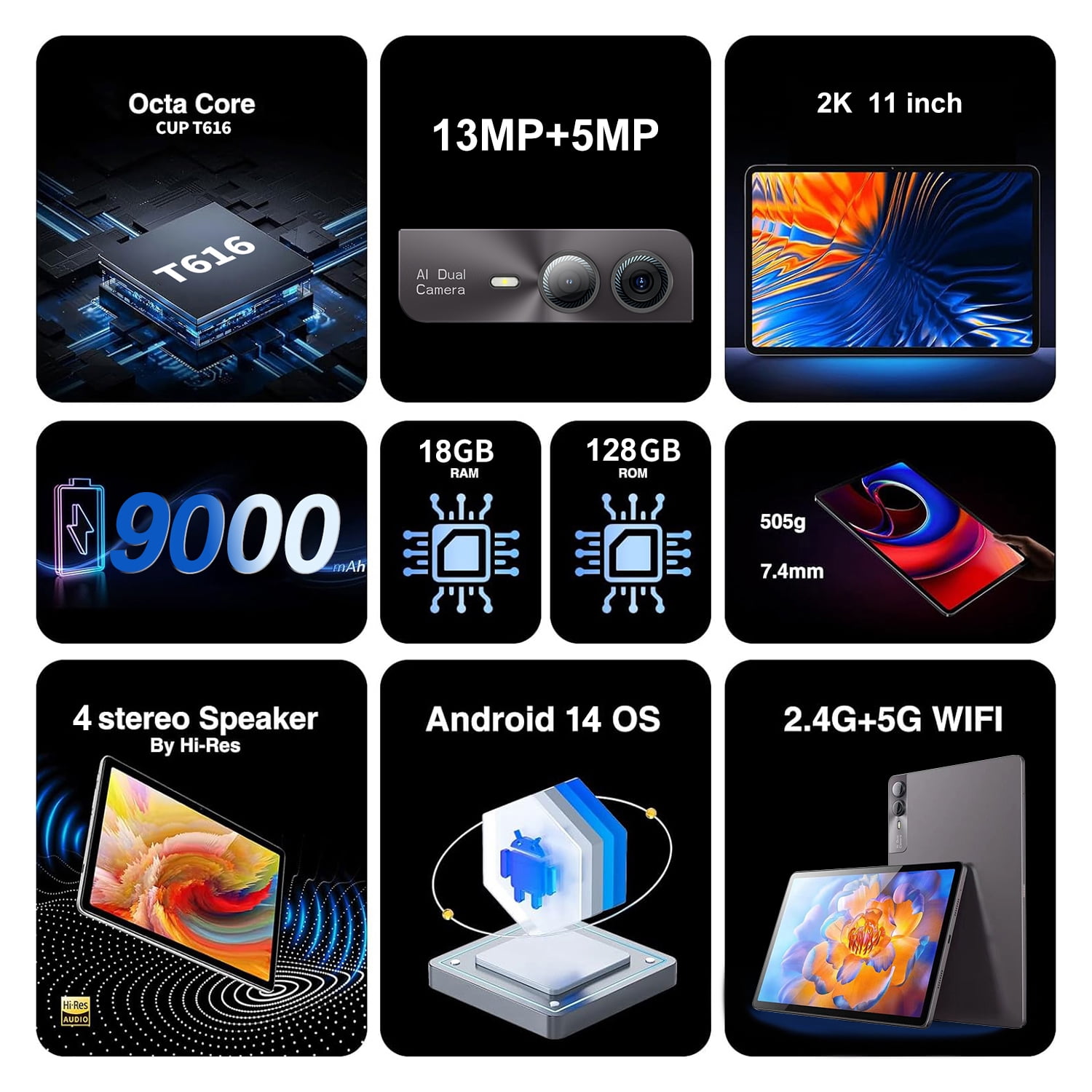 2K Vivid Tablet, Smooth HD 4K video 11