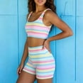 thumbnail image 4 of LEKODE workout set women matching sets shorts 2 piece athletic sets for women athletic clothing sets comfort and supportive B Pink M, 4 of 6