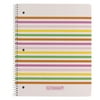 U Style Antimicrobial Microban 1 Subject Notebook, College Rule, 80 Sheets, Stripe 6161