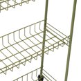 HoneyCanDo 3Tier Slim Metal Rolling Kitchen Storage Utility Cart
