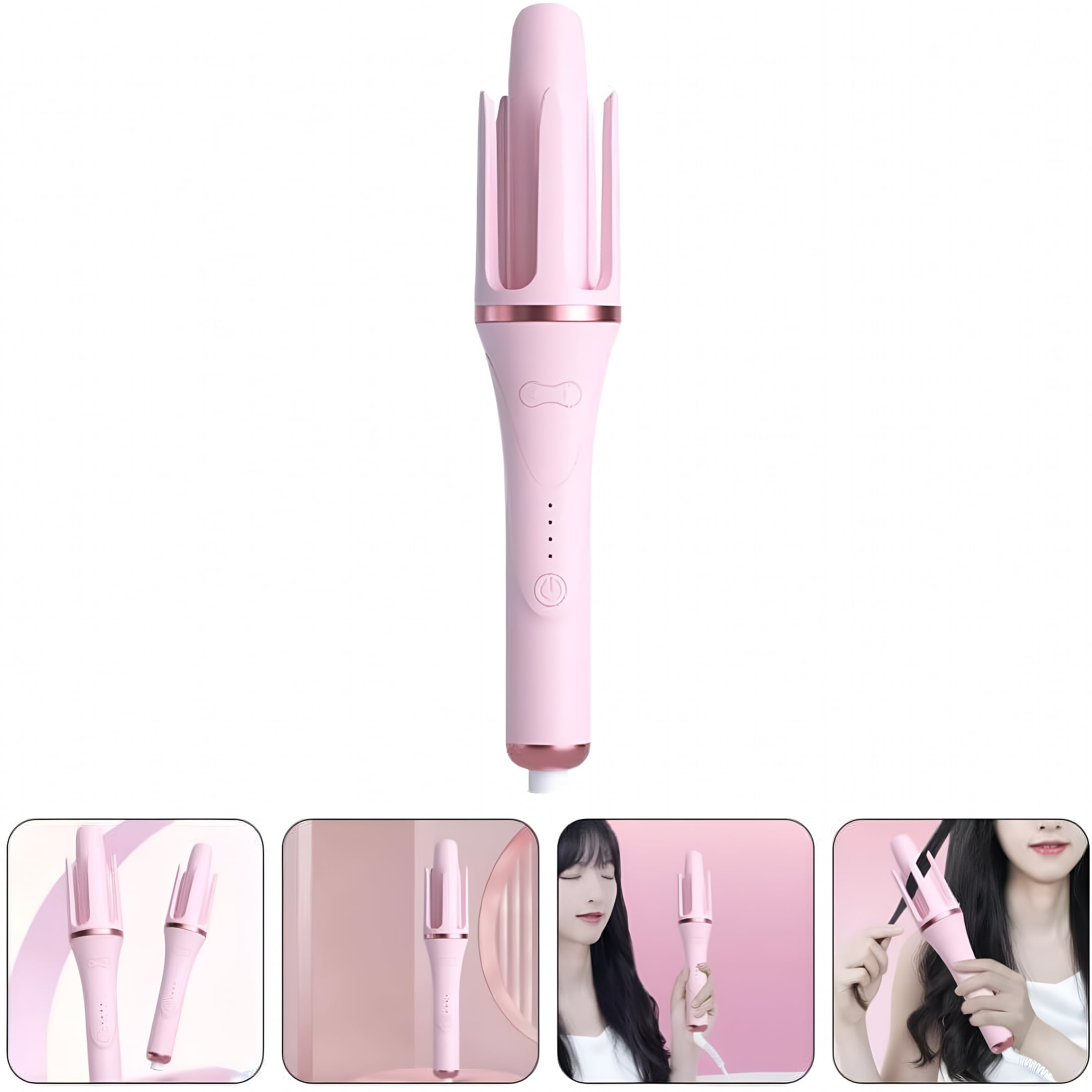 EXLEAF Automatic Curling Iron 2Inch with 4 Adjustable Temps, Ceramic Hairdressing Tools, White