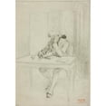 thumbnail image 2 of Charles Bargue 11x14 Black Ornate Wood Framed Double Matted Museum Art Print Titled: Man in Eighteenth-Century Dress, Seated at Table and Reading, 2 of 5