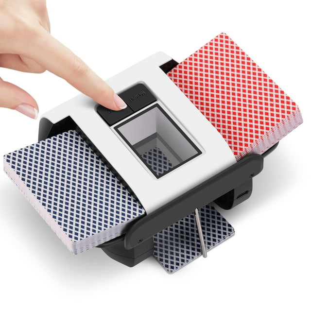 Shuffler Automatique pour Cartes 1-2 Decks, Machine Électrique, Mode AUTO & Manuel, Shuffler Portable à Faible Bruit avec Batterie Rechargeable 2000mAh