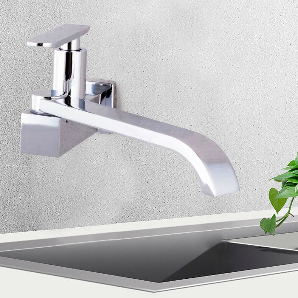 Morden Kitchen Sink Basin Faucets Brass Wall mount 360° Rotating Single cold New 