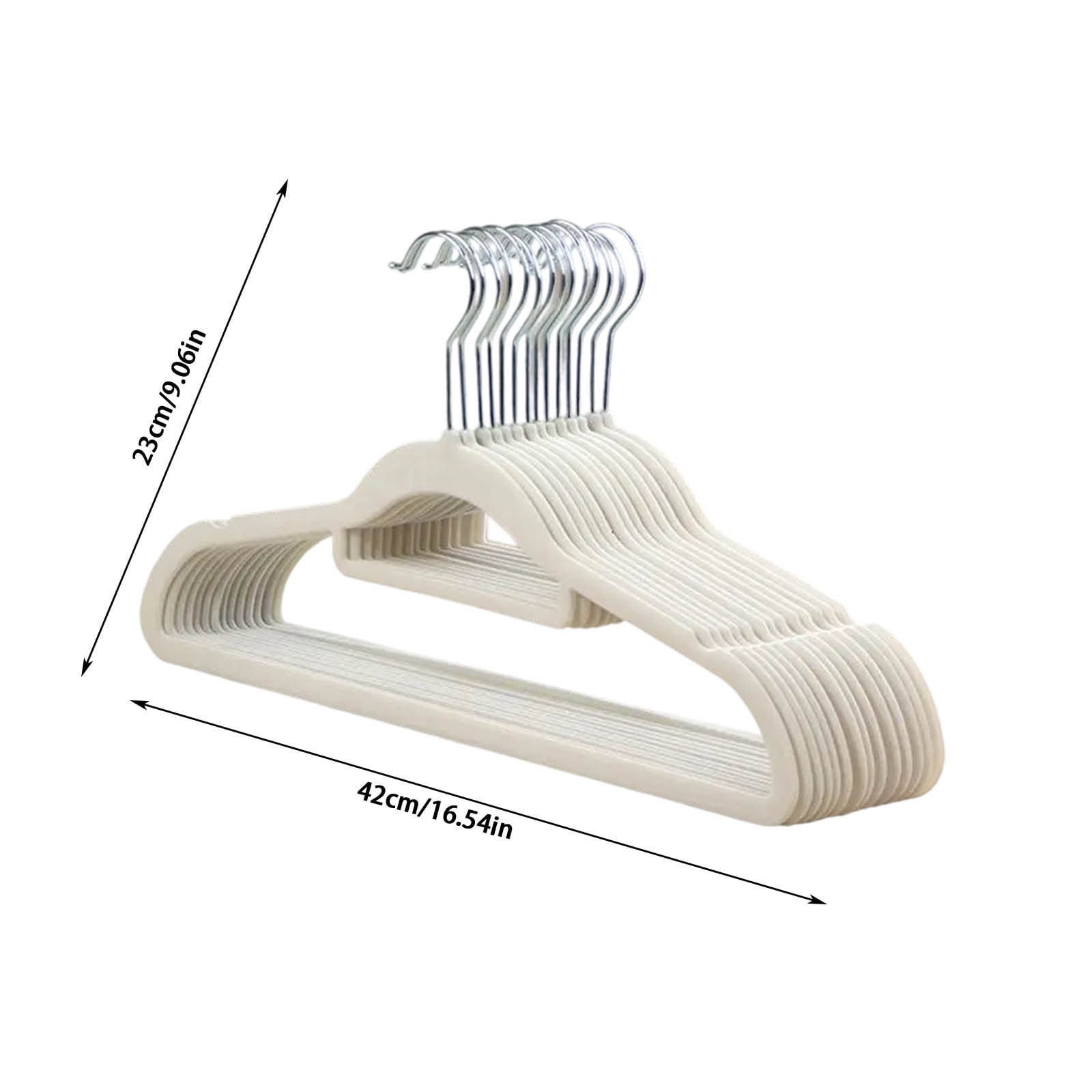Kids Velvet Non Slip Hangers Pack of 10 – ’s Clothes Hangers 42 cm with 360° Swivel Hook, Space Saving Slim Design for Baby and Closet