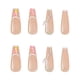 thumbnail image 4 of Coffin Fakes Nails Uñas extralargas para mujer, uñas de lujo, uñas con diamantes de imitación, uñas postizas acrílicas, uñas de bailarina de cobertura completa, 24 piezas, 4 of 5