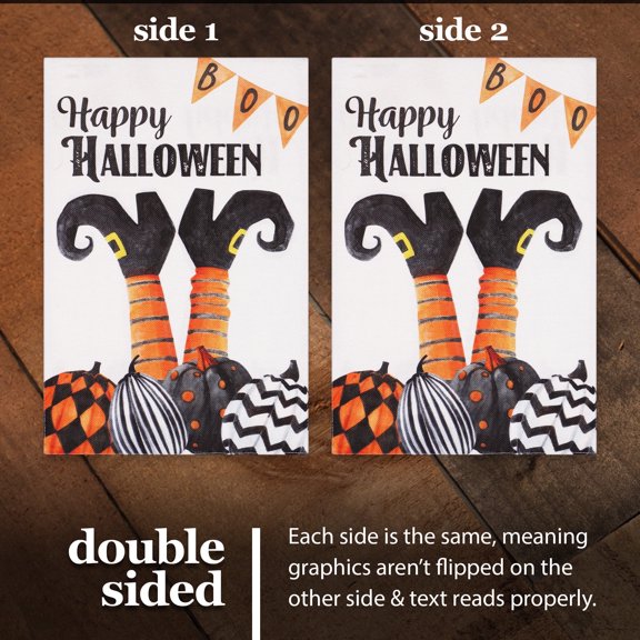 G128 – Double-Sided Halloween Garden Flag 12x18" | Outdoor Yard Flag for Porch, Lawn, Decoration