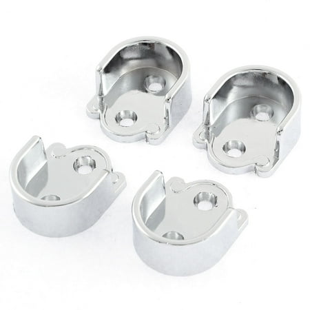 

Unique Bargains Metal 25mm Dia Clothes Closet Rod Flange Holder Bracket 2 Pairs Silver Tone