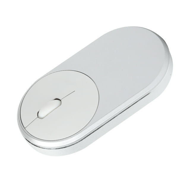 Ratón inalámbrico de 2,4 Ghz, recargable, Bluetooth, óptico, USB, complemento, accesorios de oficina para portátil (gris plateado)