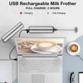 thumbnail image 4 of Electric Milk Frothing Machine USB Rechargeable Mini - Dual Head Blender 11.3*4.2*22.5cm, 4 of 5