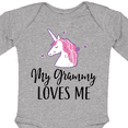 thumbnail image 4 of Inktastic Grammy Loves Me Unicorn Girls Girls Long Sleeve Baby Bodysuit, 4 of 5