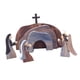 thumbnail image 1 of Figuras de escena de resurrección de Pascua decoraciones de madera lisas resistentes para gabinetes de vacaciones, 1 of 9