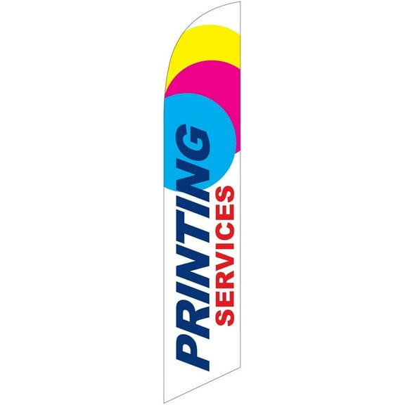 Printing Services Feather Banner Swooper Flag -No Wind Required- Replacement FLAG ONLY