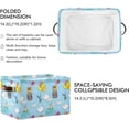 thumbnail image 3 of Coolnut Cartoon Animal Bear Rabbits Balloons in The Clouds Storage Basket, Durable Canvas Organizer With Handles Large Collapsible Storage Bins Boxes for Home Office - 2 Pack Home Decor, 3 of 7