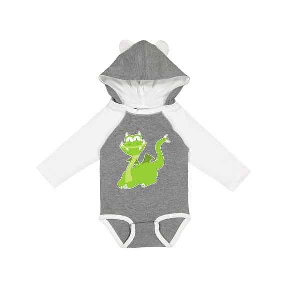 Inktastic Green Dragon Boys or Girls Long Sleeve Baby Bodysuit