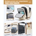 thumbnail image 4 of SYCNB Vacuum Seal Backpack with Air Pump, Carry On Travel Backpack Airline Approved Backpacks for Women Men, Large Water Resistant Personal Item Bag for Trip Business Daily, Beige Brown, 4 of 9