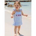 thumbnail image 3 of BemeyourBBs Girls Fourth of July Dress Sleeveless Bow Embroidery A-line Dress, 3 of 8