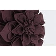 thumbnail image 4 of Fennco Styles Handmade 3D Heart-Shaped Petals Flower Decorative Throw Pillow Cover & Insert 16 Inch Round - Wine Floral Pillow for Couch, Home Décor, Bedroom Décor and Holiday, Housewarming Gift, 4 of 8