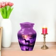 thumbnail image 7 of JAGASY Unicorn Miniature Urn for Daughter, Purple Small Urns for Human Ashes Keepsake, Sunset Forest Trees & River Decorative Urns for Children, Memorial Urn for Son, (3 Inch), 7 of 7
