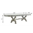 thumbnail image 5 of Dresden Wood 108" Dining Table with Removable Leaf in Vintage Bone White, 5 of 5