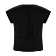 thumbnail image 4 of Camisetas para las Mujeres de Ajuste Suelto Casual Sólido V-Cuello Blusa, Moda Manga Corta Cuello Redondo Top para el Hogar Y el Uso Diario, Tela Suave, 4 of 8