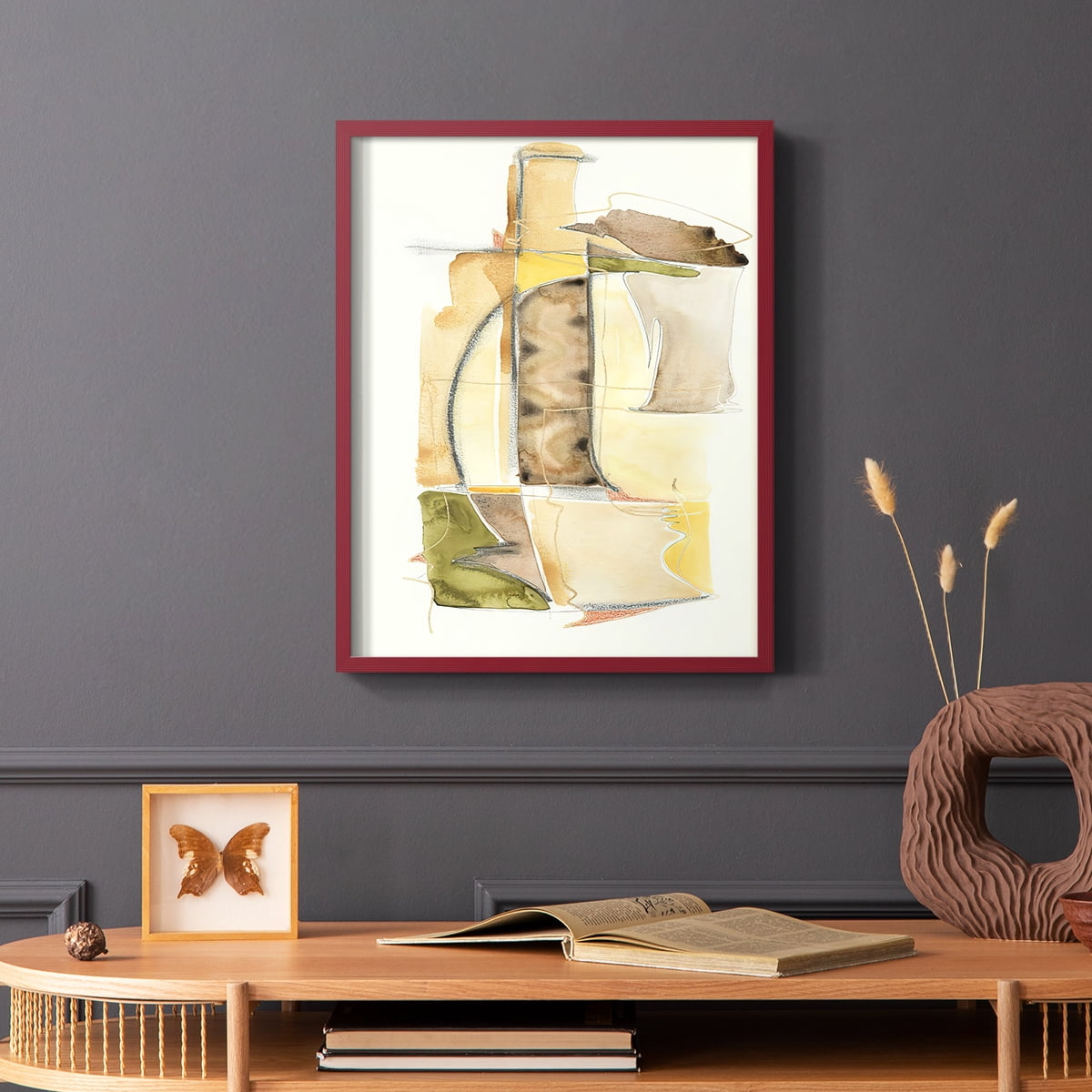Brown Sugar II Framed Print in Red Solid Wood Framed Print No Nail Hanging