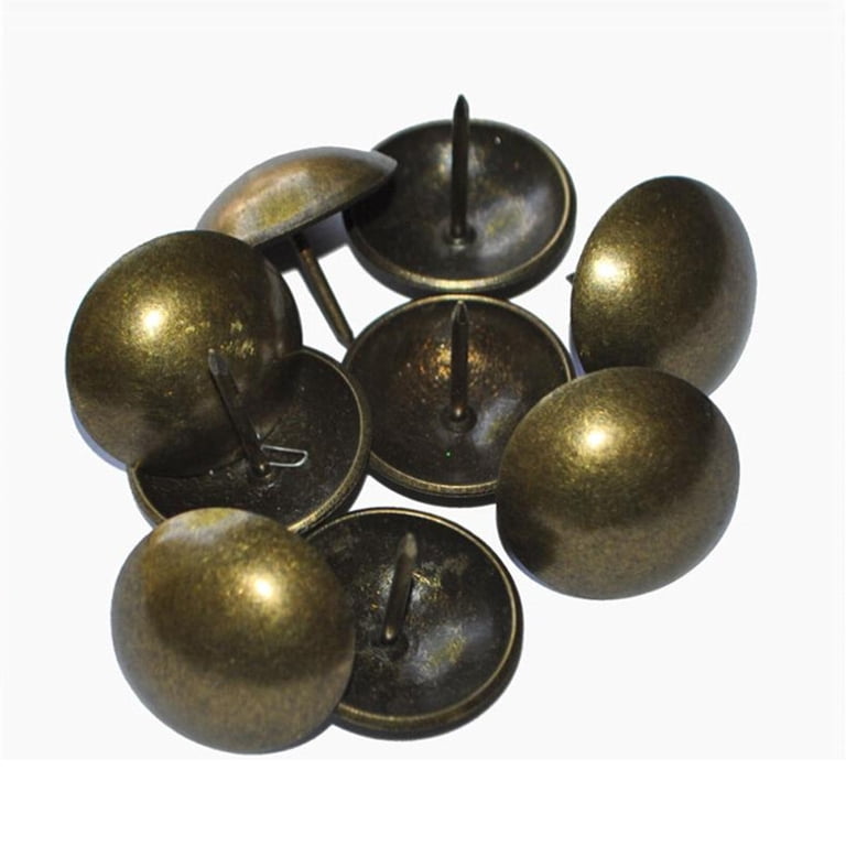 Antique Bronze Upholstery Tacks - 11x17mm Decorative Nail Push Pins for Furniture, Jewelry Box, Sofa, Doornail Studs Hardware from Other Building Supplies - price 9.27