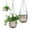Gray, variant on Scheam 3 Pack Hanging Pots with Drainage Holes,Self Watering Hanging Planters,Plastic Hanging Pot,Prefect for Spring Indoor Outdoor Garden Home Decorations (Emerald,Gray,Clear)