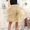 thumbnail image 3 of DuoJiaJ Tutu Skirts for Women A-Line Layered Knee Length Skirt Ballet Dancing Skirt Prom Party Skirts,Beige L, 3 of 5
