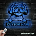 thumbnail image 4 of Craftnamesign Custom Peeking Cavapoo Metal LED Light, Personalized Cavoodle Dog Lover Name Sign, 4 of 5