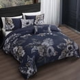 thumbnail image 2 of Forget Me Not 3 Piece Reversible Duvet Cover Set, King, 2 of 3