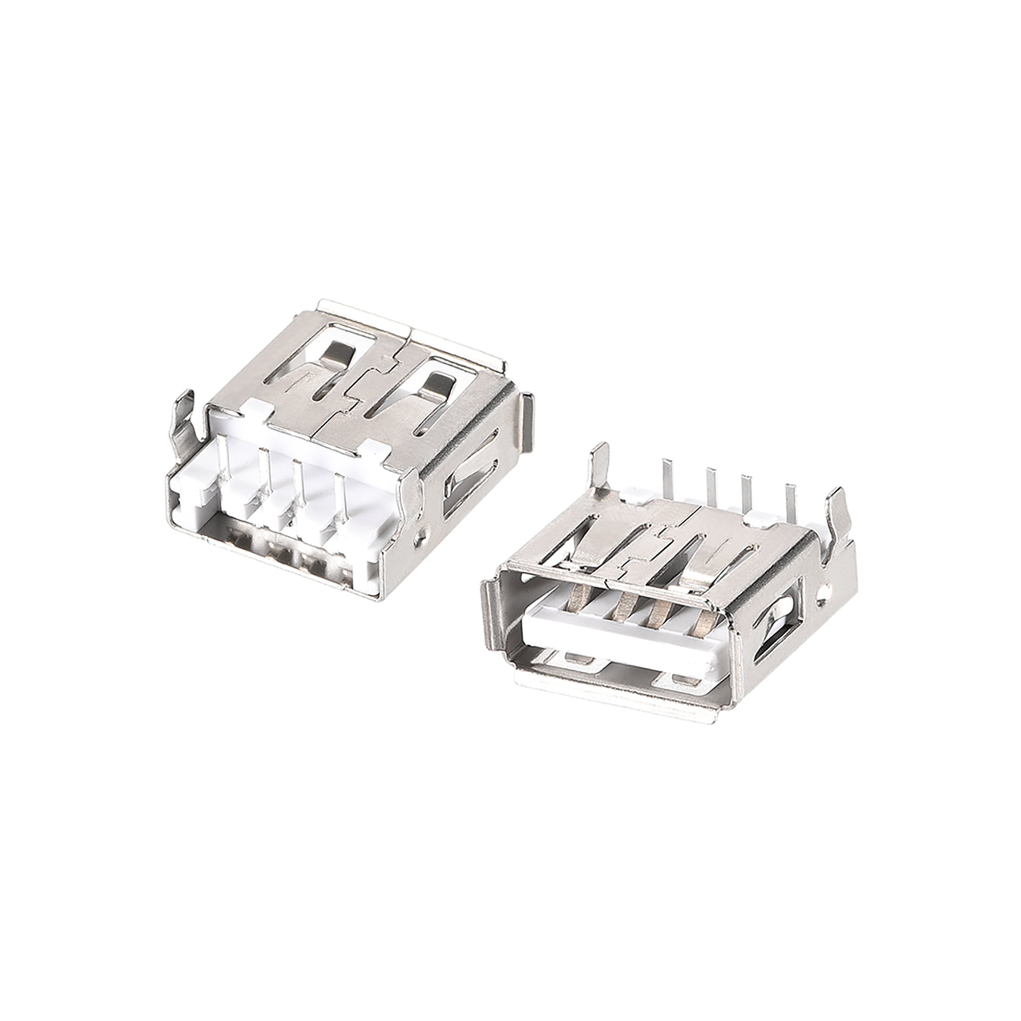 50PCS USB 2.0 Type A Male Socket Connector 4-Pin DIP 90 Degree Repair Adapter 