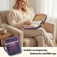 thumbnail image 4 of Yuyamidu Cross Bible Cases for Woman Purple Rose Quilted Bible Cover Protective Bible Carrying Case Bag with Tote Handle Fashion Carrying Bible Study Supplies Accessories, 4 of 8