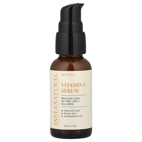 InstaNatural Vitamin C Serum with Hyaluronic Acid for All Skin Types, 1 Oz