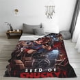 thumbnail image 2 of Lsque Chucky Pattern Fuzzy Fleece Throw Blanket Extra Large,Super Soft,Fluffy and Warm Blankets for Couch,Bed,All Season Use (50"x40"), 2 of 7