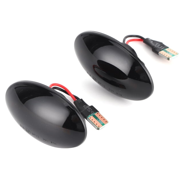 2 luces LED laterales de color ahumado para intermitentes, aptas para modificación de coche Ford Fiesta MK5