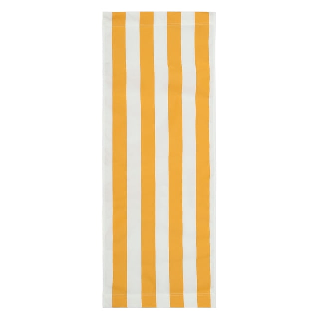 Uxcell 45 x 17" Tela de Reemplazo para Silla de Playa Oxford para Patio, Amarillo, Blanco