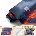 thumbnail image 4 of Basketball Wallpaper Lava Basketball Court Glowing Neon Peel and Stick Wall Murals 69"H x 96"W Removable PVC Wall Paper Self-Adhesive Wall Paintings Art Decor for Bedroom Living Room, 4 of 7