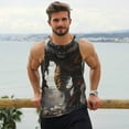 thumbnail image 6 of Balery Ruins Tiger Warrior Pattern Men's Workout Tank Top Gym Muscle Tee Fitness Bodybuilding Sleeveless T Shirt Quick Dry Fit Muscle Tank Top Slim-Fit Tank-3X-Large, 6 of 7
