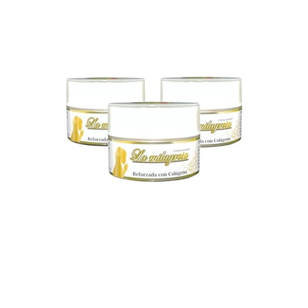 Crema La Milagrosa Reforzada con Colageno 3 Pack Formula Renovada Mejor Aliado